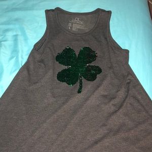 Flip sequin Saint Patty’s shirt